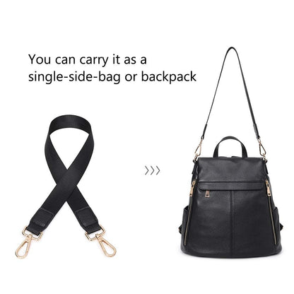 Kattee Women Real Leather Backpack Purse Anti-Theft Rucksack Fashion Shoulder School Bag Fits 11 inches Tablet