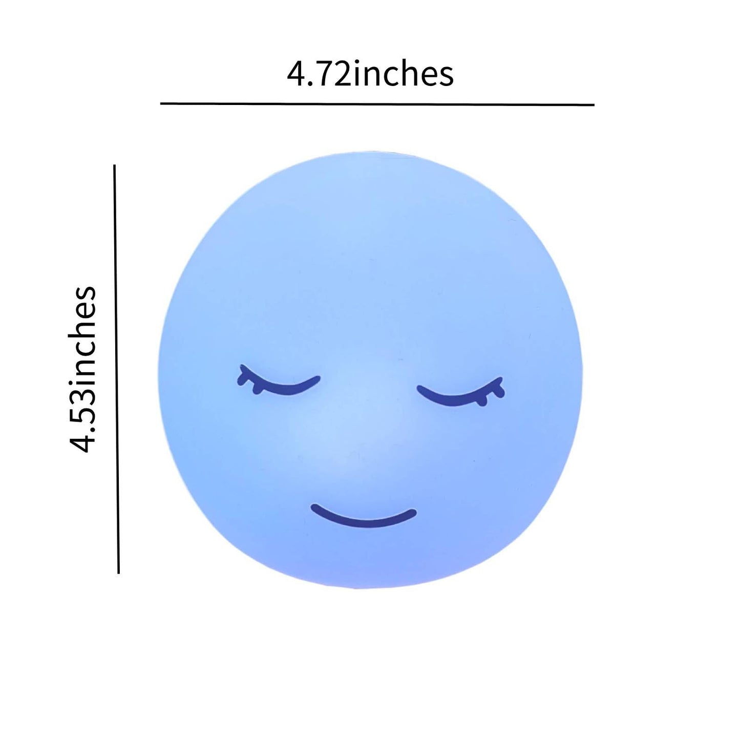 Breathing lamp Guided Visual Meditation Tool for Mindfulness, Slow Your Breathing & Calm Your Mind for Stress & Anxiety Relief, 3 Color and 478 Seconds Breathing Mode Silicone Cute Smiley face lamp