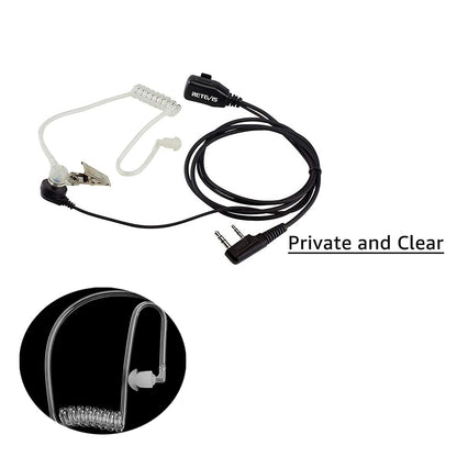 Retevis Radio Earpiece 2 Pin Covert Acoustic Tube Radio Headset Compatible with Walkie Talkie RT24 RT27 RT668 RT622 RT5R eSynic Baofeng UV-5R BF-888S KENWOOD Earphones for Walkie Talkie (5 Pcs)