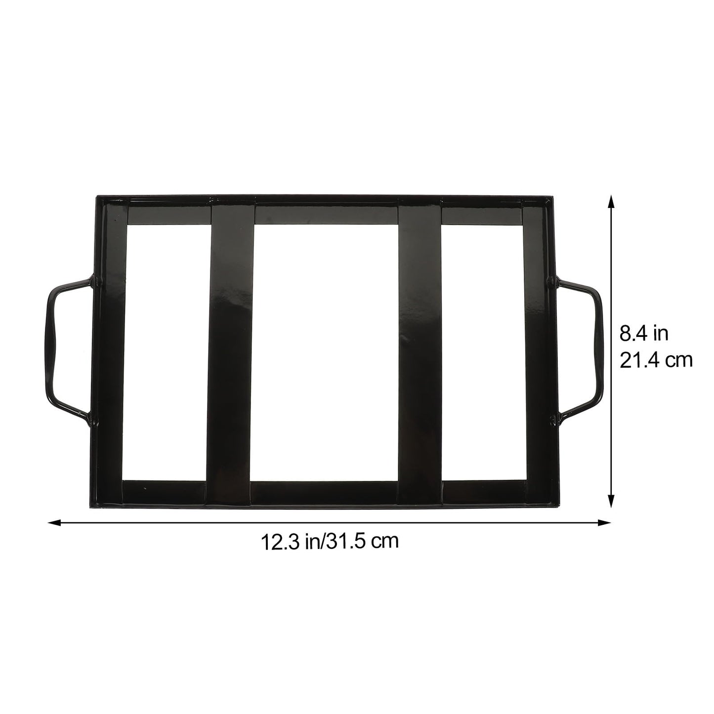 YARNOW Himalayan Salt Cooking Block Tray Holder Metal Steel Himalayan Rock Salt Block Cooking Plate Tray for Cooking Grilling Cutting Serving 8"x12" Grilling Tool Essential