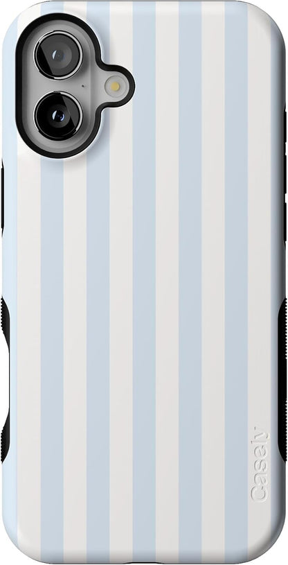 Casely iPhone 16 Case | Nantucket Cottage | Blue Hydrangea | Compatible with MagSafe | Bold Protective Design