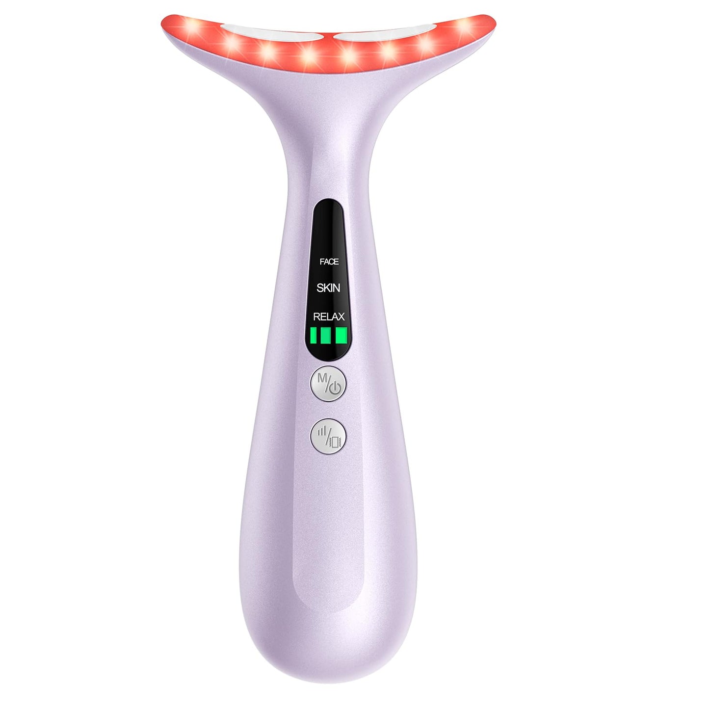 Facial and Neck Massager for Face, Neck - Skin Lifting & Firming - Wrinkle & Dark Circle Reducer - at Home Skin Care Face Sculpting Tool and Neck Massager-Pastel Pink