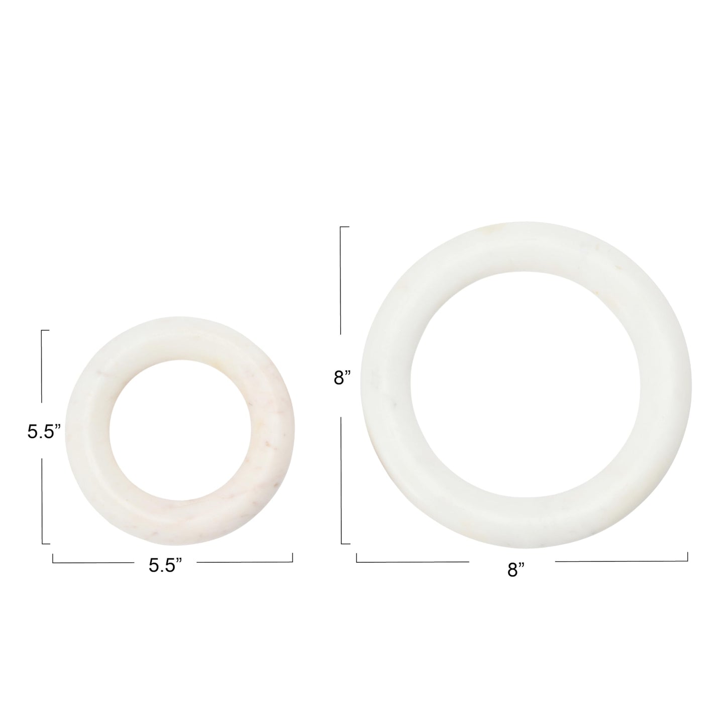 Creative Co-Op Marble Trivets for Dining Table, Set of 2