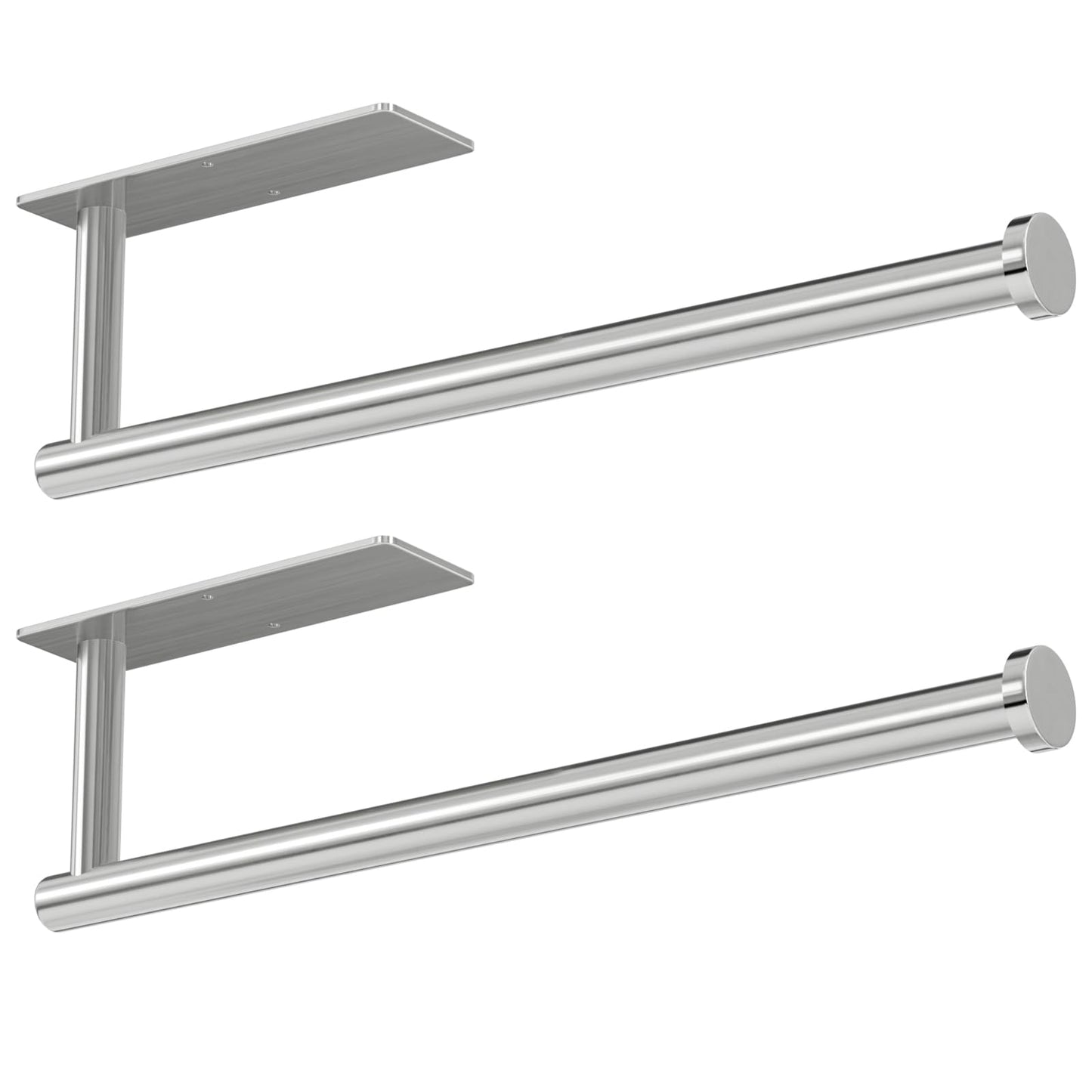 Paper Towel Holder - Self-Adhesive or Drilling, Gold, Wall Mounted, SUS304 Stainless Steel Kitchen Roll Dispenser Under Cabinet