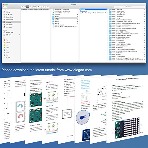 ELEGOO UNO R3 Project Most Complete Starter Kit with Tutorial Compatible with Arduino IDE (200+ Components)