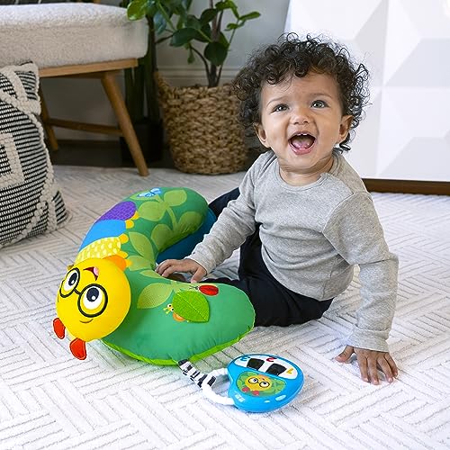 Baby Einstein, Cal-a-Pillow, Tummy Time Activity Pillow, Multisensory, Cal The Caterpillar, Ages 0+ Months