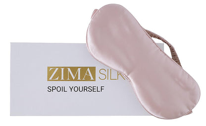 ZIMASILK Adjustable 100% 22 Momme Mulberry Silk Sleep Mask for Sleeping, Filled with Premium Mulberry Silk, Softest & Breathable Blackout Eye Sleeping Mask (Black)