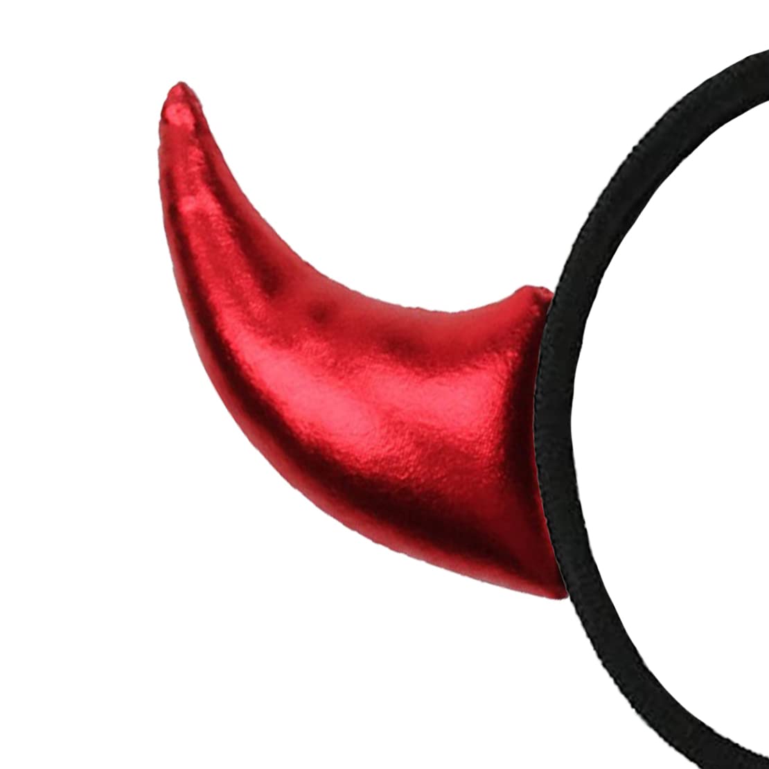 BPNHNA Red Devil Horns Headband Glitter Hairband Headpiece Halloween Dress Cosplay Costume Accessories