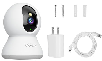 blurams Pet Camera 2K, Indoor Cameras, Dog Camera, 360° Home Security Cameras, Color Night Vision, Motion Tracking, 2-Way Talk, Cloud&SD, APP Control, Works with Alexa