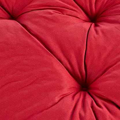 Ambientehome GARDEN FURNITURE SEAT CUSHION FOR SWING or for 2 SEATER BENCH with BACK Approx.100 x 98 x8 cm RED!!
