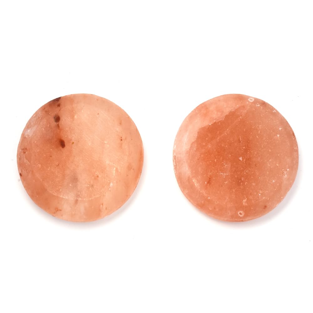 QYLHH 2 Pcs Himalayan Salt Hot Massage Stones Cold Stones Set Warm Rocks Kit for Facial SPA 3.14 * 3.14in