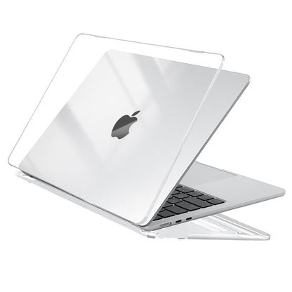 EooCoo Compatible with MacBook Air 13 inch Case M4 M3 M2 2025 2024 2022 Mac Book Air 13.6" Transparent Hard Shell for Model A3240 A3113 A2681 with Touch ID, Plastic Cover Smooth Skin - Crystal Clear