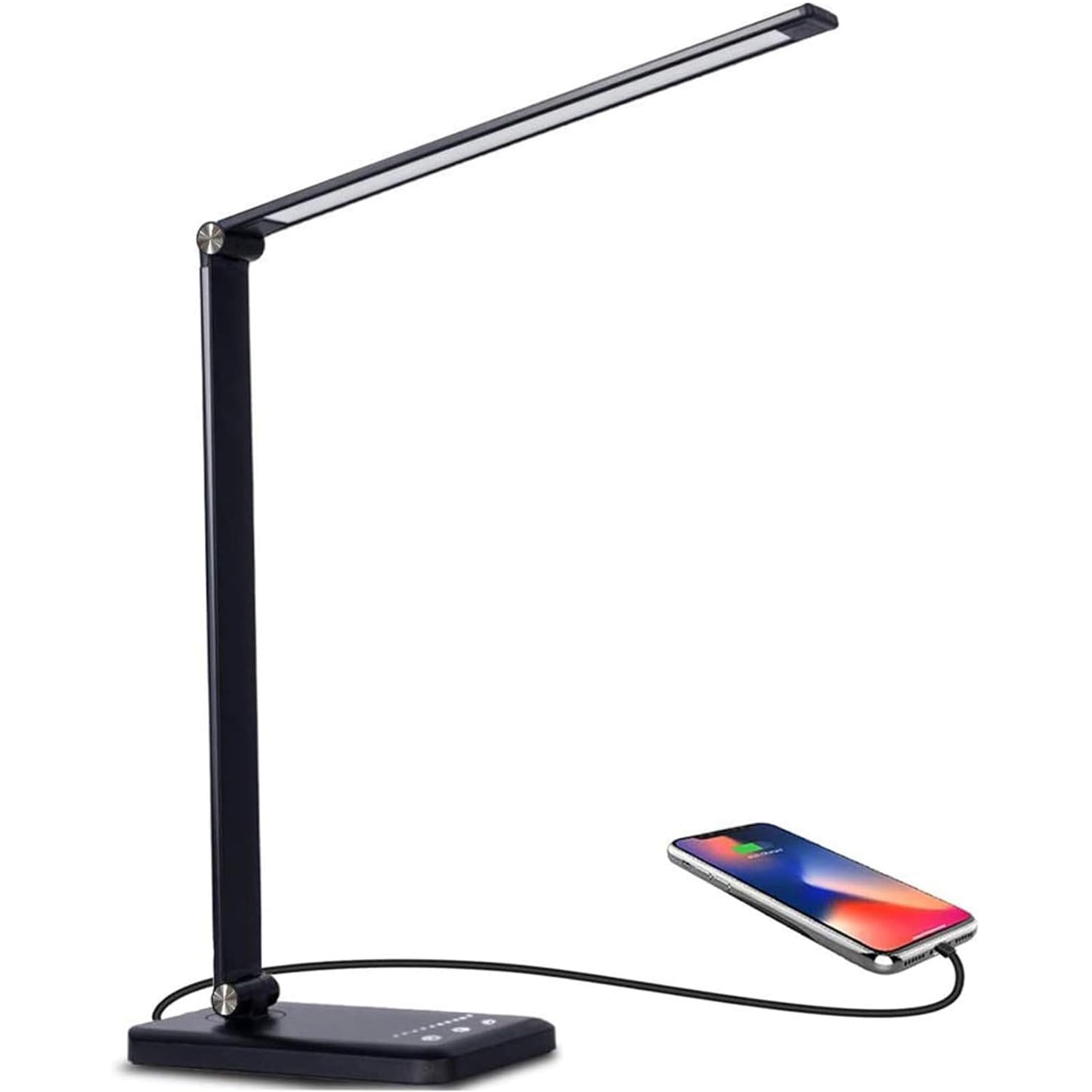 LENDOO LED Desk Lamp with USB-C Charging, Super Wide & Bright, 5 Color Modes X 10 Brightness Levels,Desk Light for Home Office