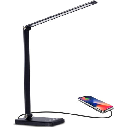 LENDOO LED Desk Lamp with USB-C Charging, Super Wide & Bright, 5 Color Modes X 10 Brightness Levels,Desk Light for Home Office