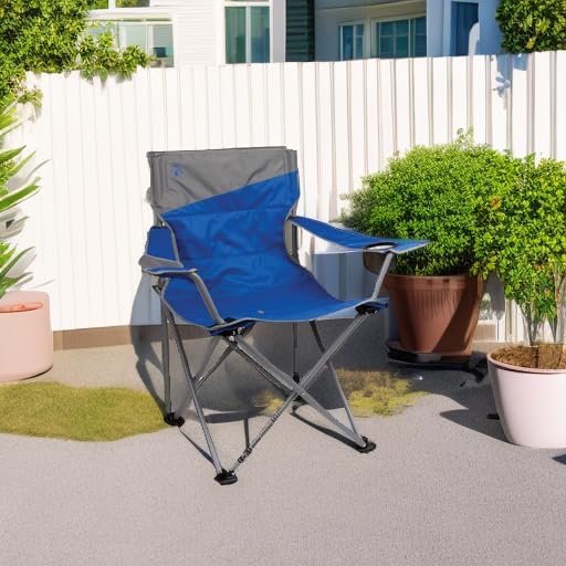 Coleman Big-N-Tall Camping Chair with Cup Holder & Side Pocket, Water-Resistant XL Outdoor Seat Supports up to 600 lbs, Great for Camping, Tailgating, Firepits, Patio, & More