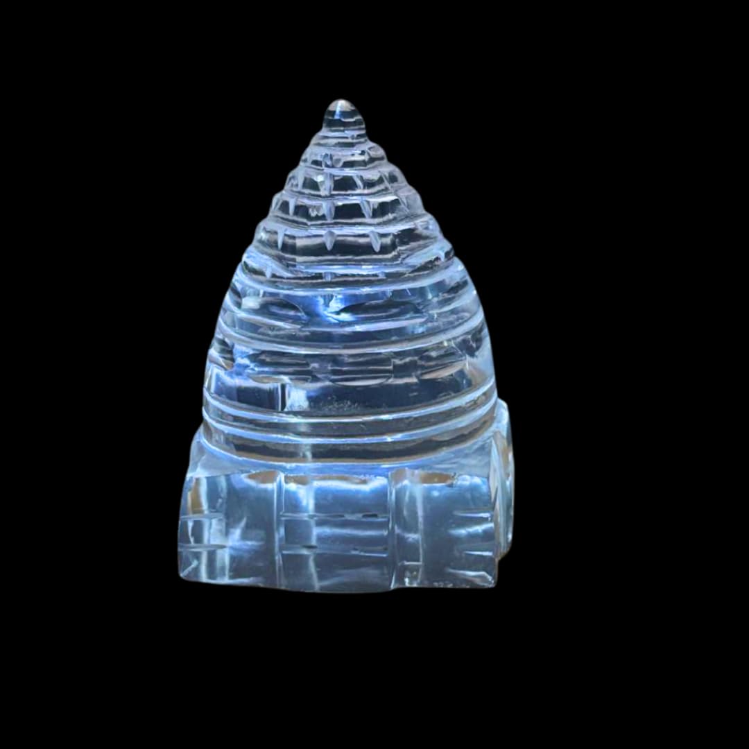 Sphatik Shree Yantra – Crystal Manifestation of Goddess Lakshmi's Blessings for Home Pooja & Prosperity (Small)