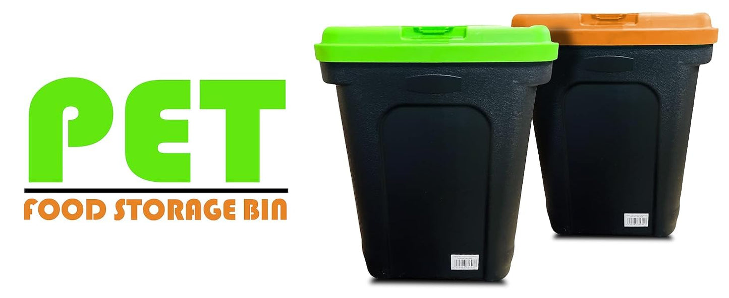 Large 30L/15kg Pet Food Storage Container with Scoop, Flip Top Lock & Airtight Seal – Ideal for Dog Food, Cat Food, and Treats – Durable Plastic Bin for Pet Supplies