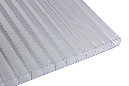Falken Design Polycarbonate Roof Panel Twinwall (Multiwall) Clear 48 in. x 96 in. x 1/4 in. (6MM) Thick (Set of 10)
