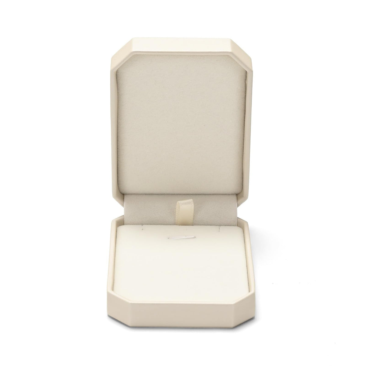 Woodten Beige Small Necklace Box PU Leather Jewelry Gift Box for Pendant Necklace Octagonal Jewelry Pendant Gift Box
