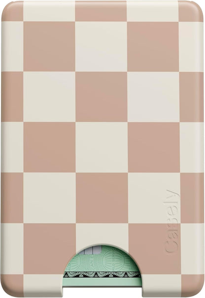 Casely MagWallet | Starfish Wishes | Coral Pink Shimmer | Slim Wallet Card Holder | Compatible with MagSafe | Soft-Touch Hard Silicone | Holds Up to 3 Cards