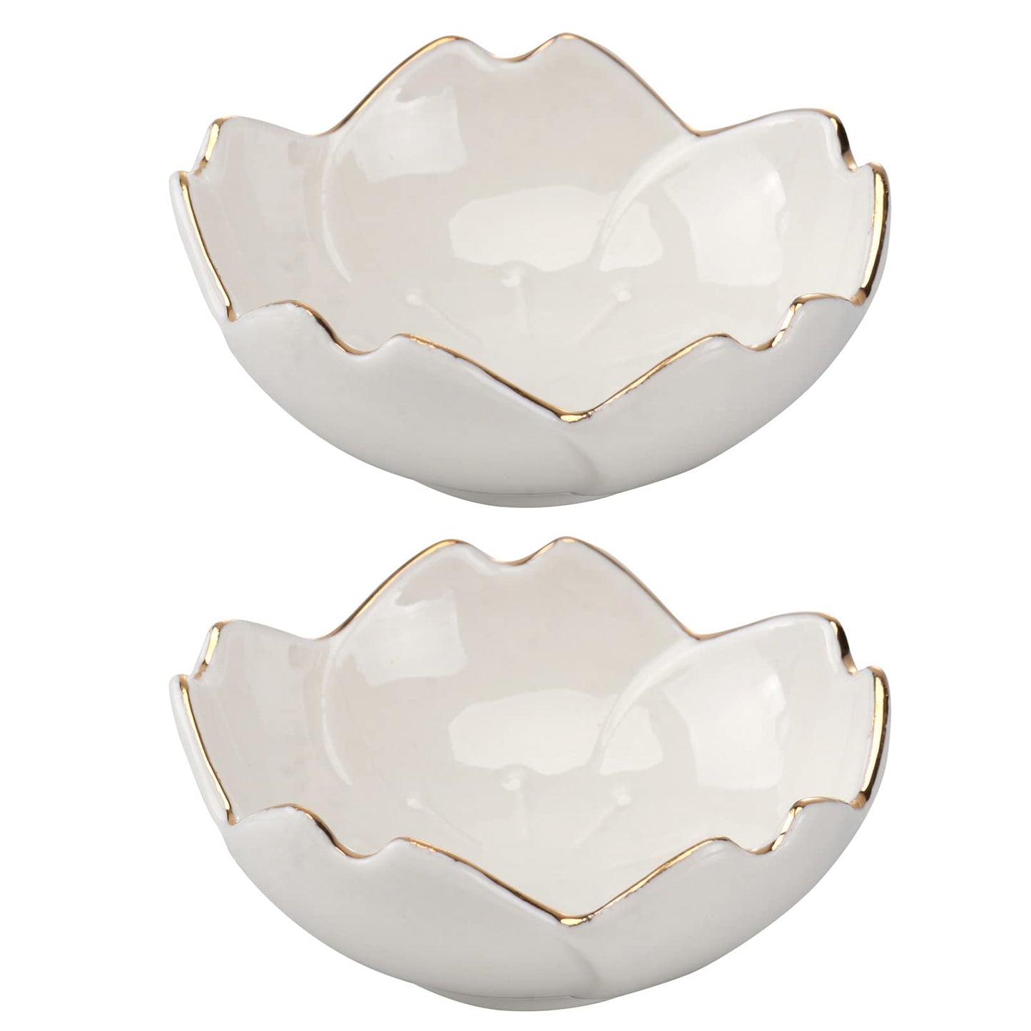 Yardwe Seasoning Dipping Bowl Set 2Pcs Porcelain Sauce Dishes 2.75 Inch Ceramic Condiment Plates for Kitchen Dining Bbq and Outdoor
