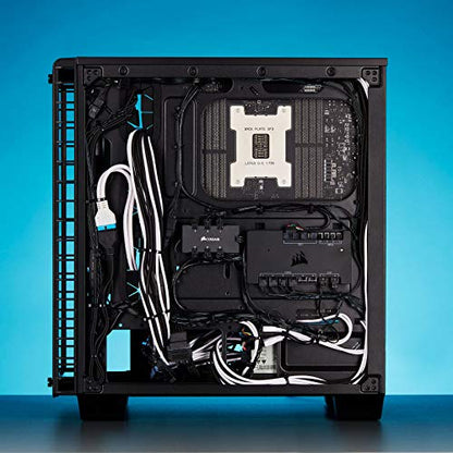 Corsair CP-8920217 Premium Individually Sleeved PSU Cables Starter Kit – Black, 2 Year Warranty, White
