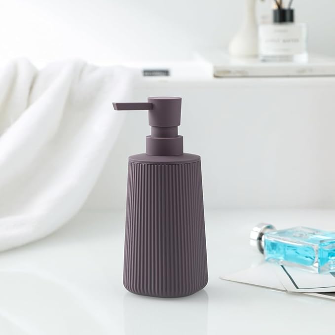 Small Soap Dispenser for Bathroom and Kitchen, Modern Farmhouse Striped Style