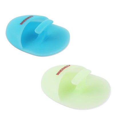 INNERNEED Super Soft Silicone Face Cleanser and Massager Brush Manual Facial Cleansing Scrubber Handheld Wash Pad for Sensitive, Delicate, Dry Skin (Pack of 4)