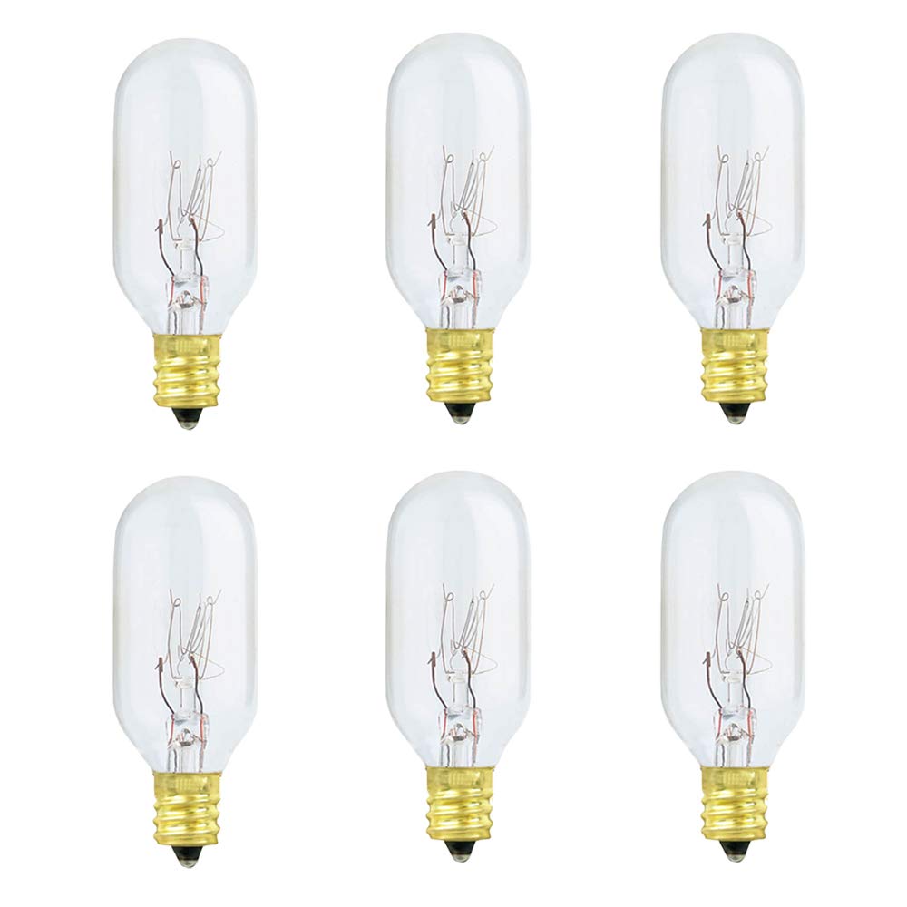 Xtricity 25W Incandescent Appliance and Himalayan Salt Lamp Light Bulb, T8, E12 Candelabra Base, Dimmable, 130V (6 Pack)