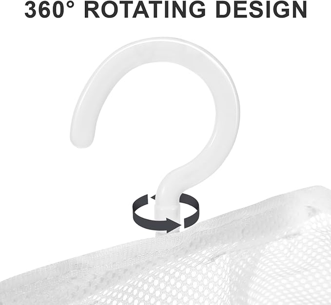Mesh Storage Hanging Bag with Swiveling Hook