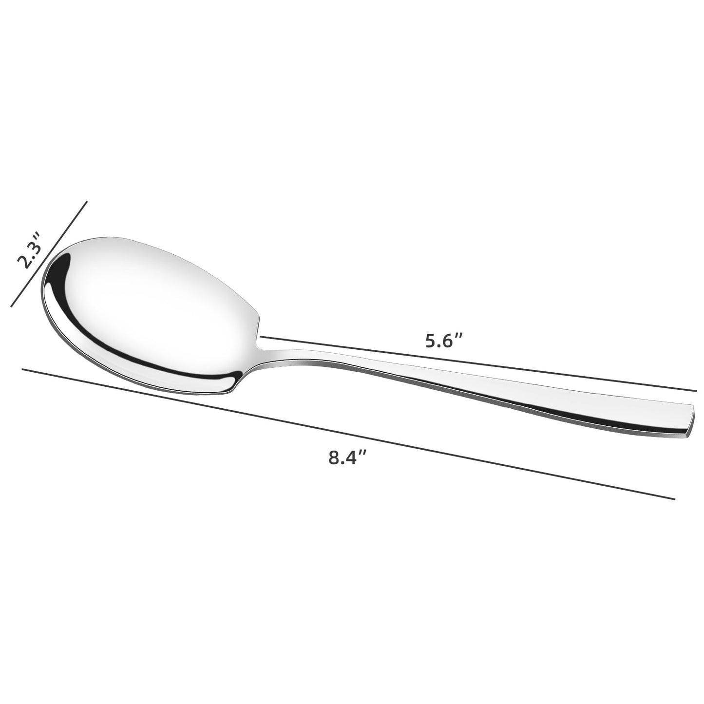 Ewingger 6 Pieces Stainless Steel Serving Spoons, Large Buffet Serving Spoons