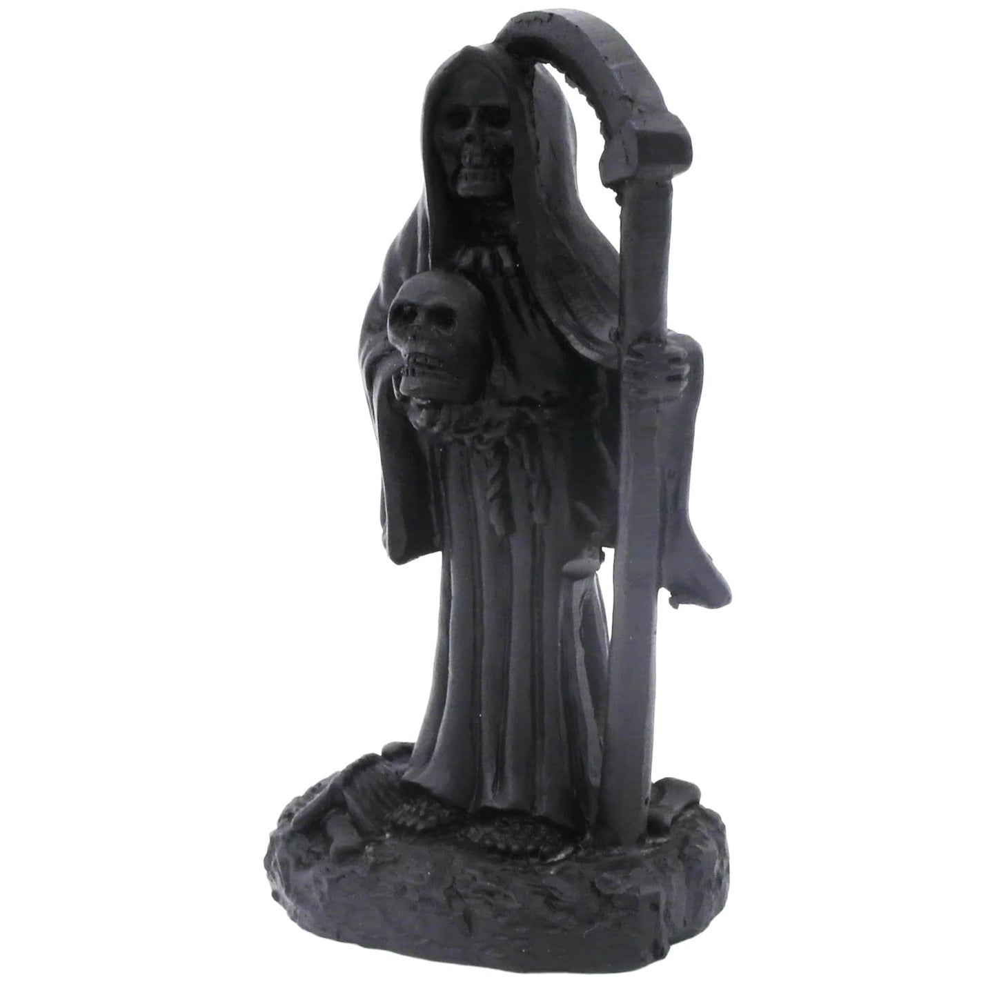 Kocris Casa Death with Sickle Aquarium Fish Tank Decorations Statue Figurine Reptile Lizard Tanks Terrarium Devil Skull Halloween Décor Ornament Pet