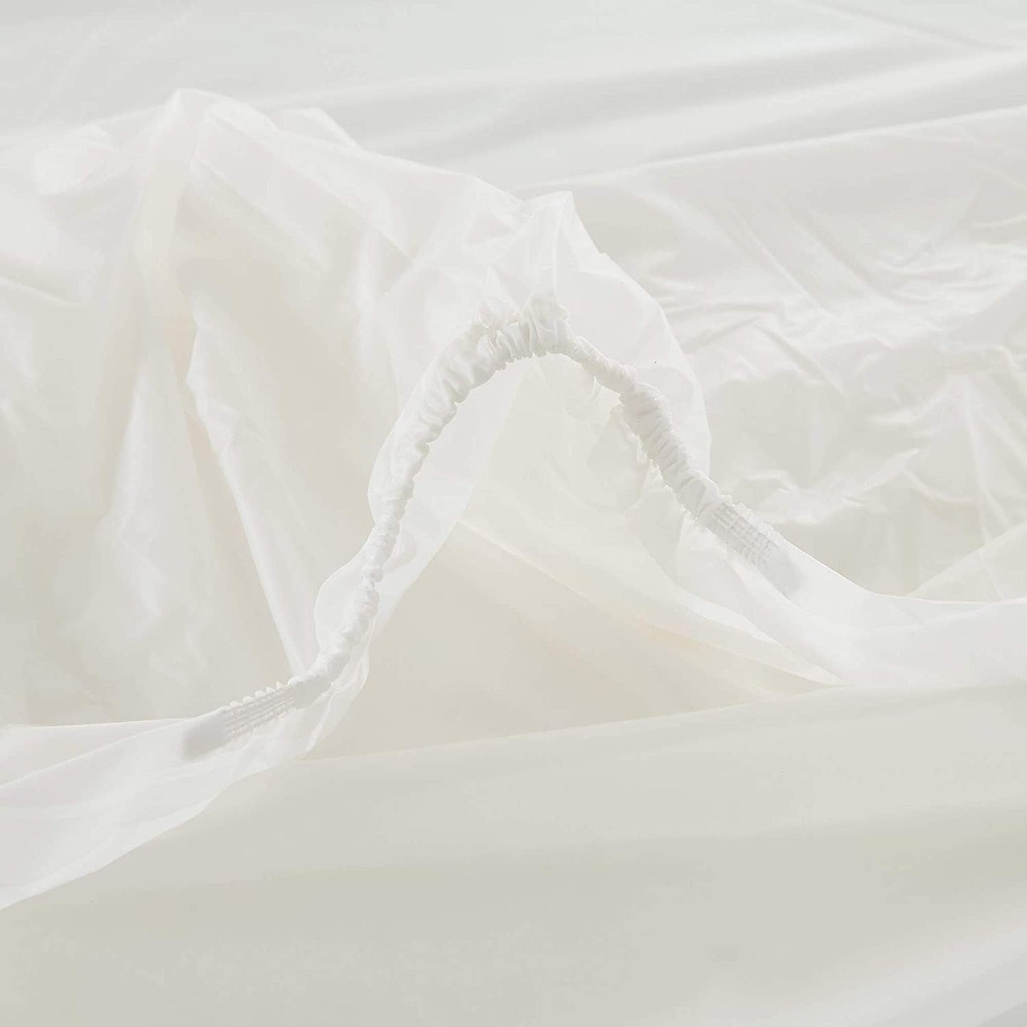 Bargoose Home Textiles, Inc. | Fitted Waterproof Twin XL Mattress Cover | Vinyl Bed Protector | Guards Against Liquids and More | White (9" Deep)