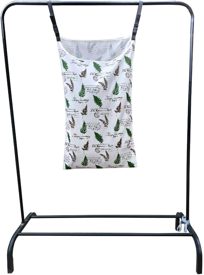 This Innovative Hamper Hangs From Rails, Doors And Hooks.HDHYK Hanging Laundry