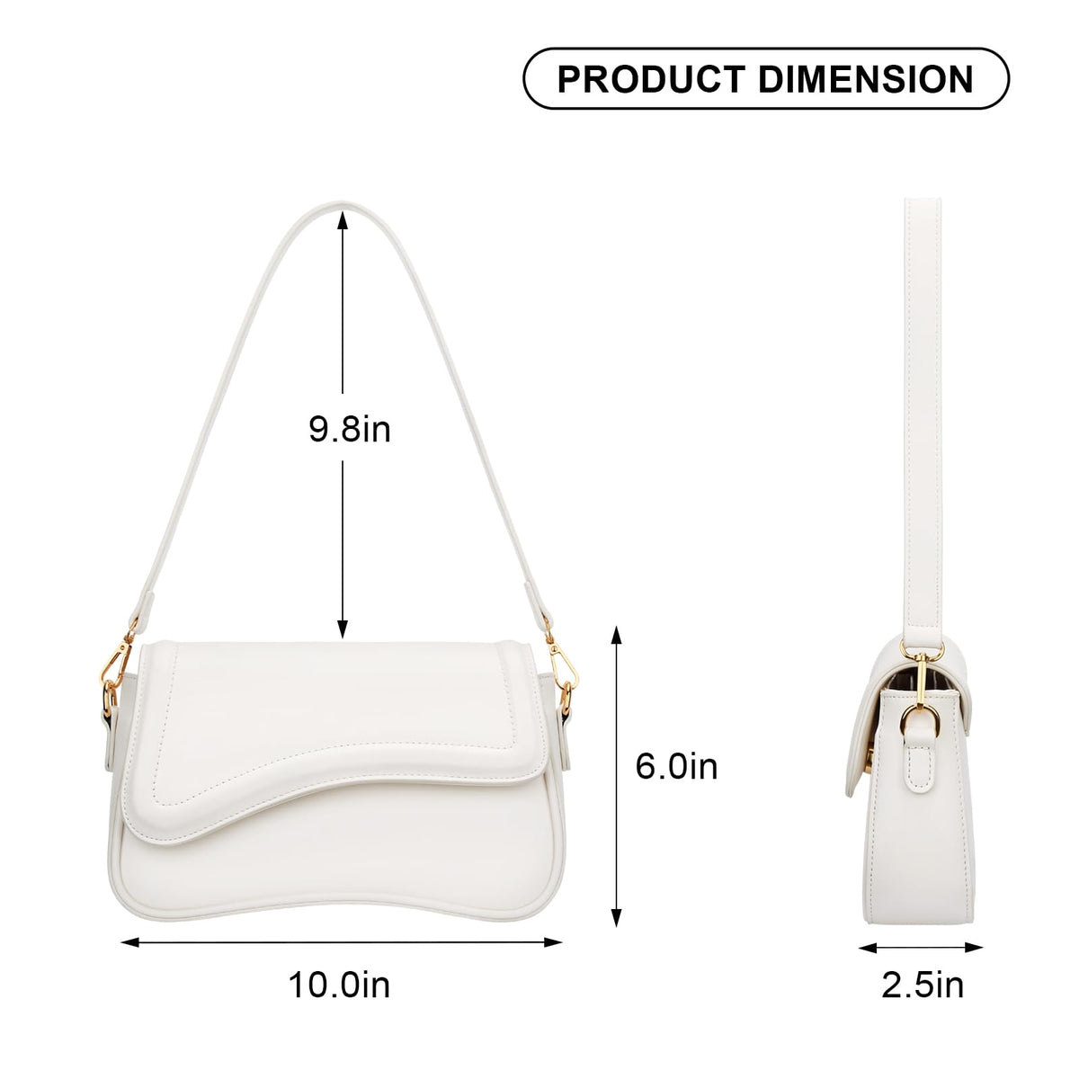 KKXIU Shoulder Bag for Women Small Clutch Purses Cute Hobo Handbag Trendy Underarm Bag-Beige