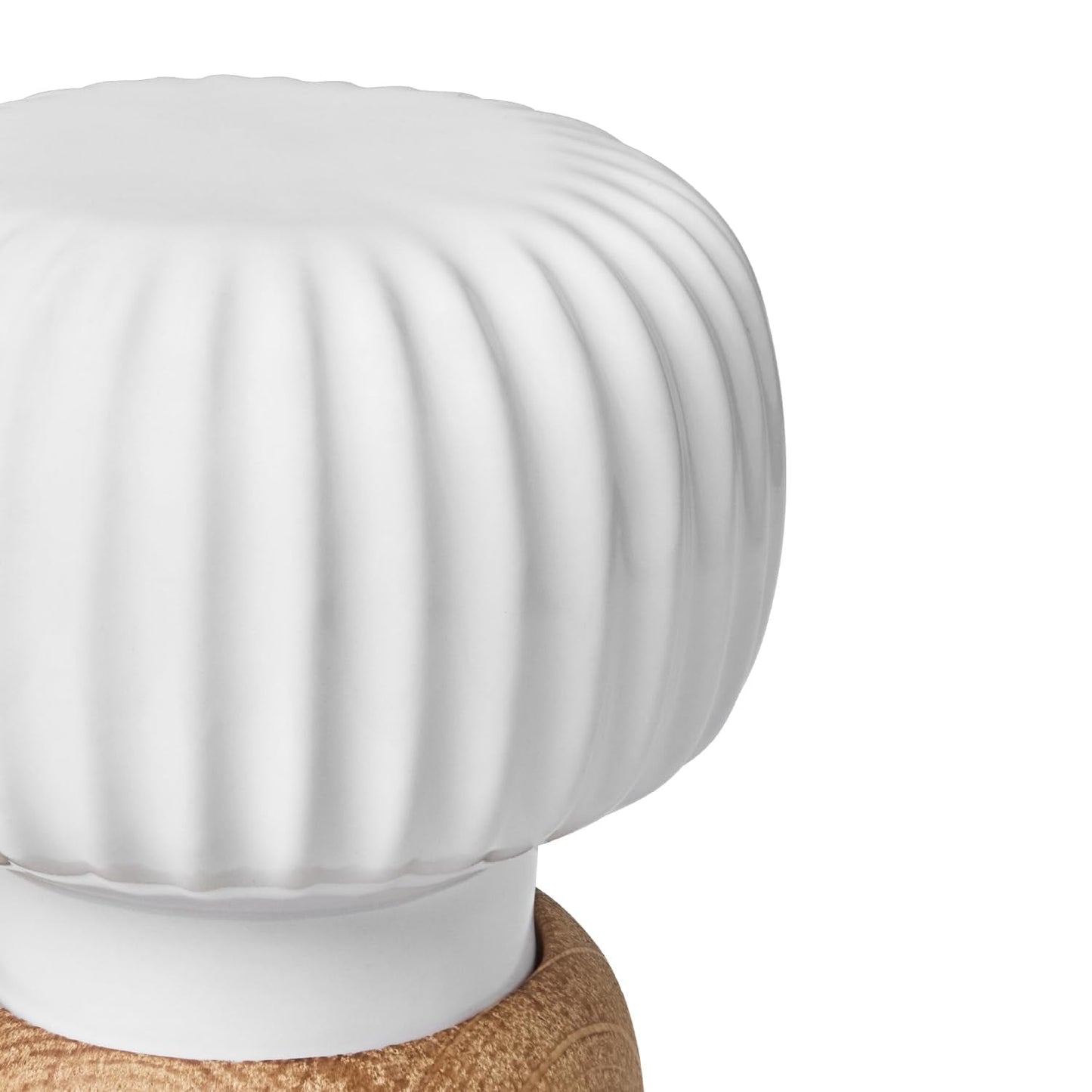 Kahler Hammershoi Grinder | Ceramic and FSC Oak | White | 7.1 Inch