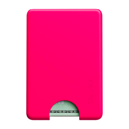 Casely MagWallet | Starfish Wishes | Coral Pink Shimmer | Slim Wallet Card Holder | Compatible with MagSafe | Soft-Touch Hard Silicone | Holds Up to 3 Cards