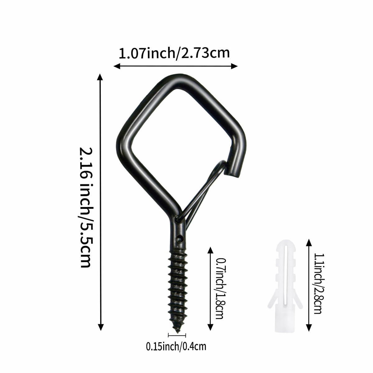 Viweolm 30 Pcs Black Eye Hooks Screw Heavy Duty,Ceiling Hooks for Hanging Plants,String Lights,Cup,Wind Chime,Bird Feeders. Plant Hanger Indoor&Outdoor