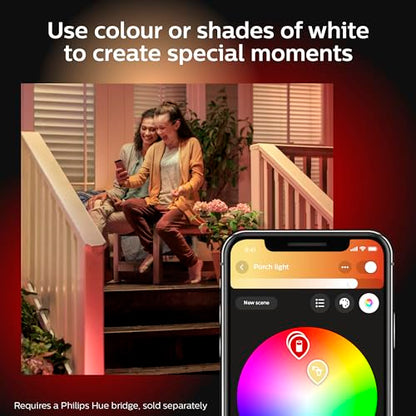 Philips Hue White & Colour Ambiance Discover Outdoor Floodlight, Smart Outdoor Lighting with App and Voice Command, Adjustable Garden Light