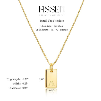 Stocking Stuffers Initial Necklaces for Women 14K Gold Plated Letter Necklace Dainty Name Pendant Necklace Personalized Christmas Gifts for Women Trendy Gold Jewelry
