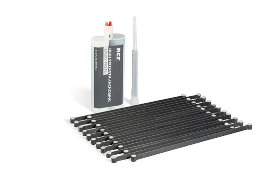 Rhino Carbon Fiber RCF-CCLK Concrete Crack Lock Kit - 20 per Pack with Dual Cartridge Epoxy Gun