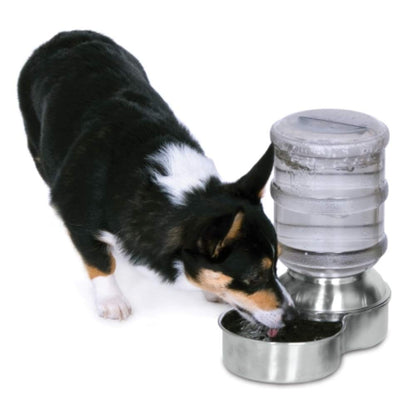 Petmate Pet Waterer, Blend, Stainless, 1 Count (Pack of 1)