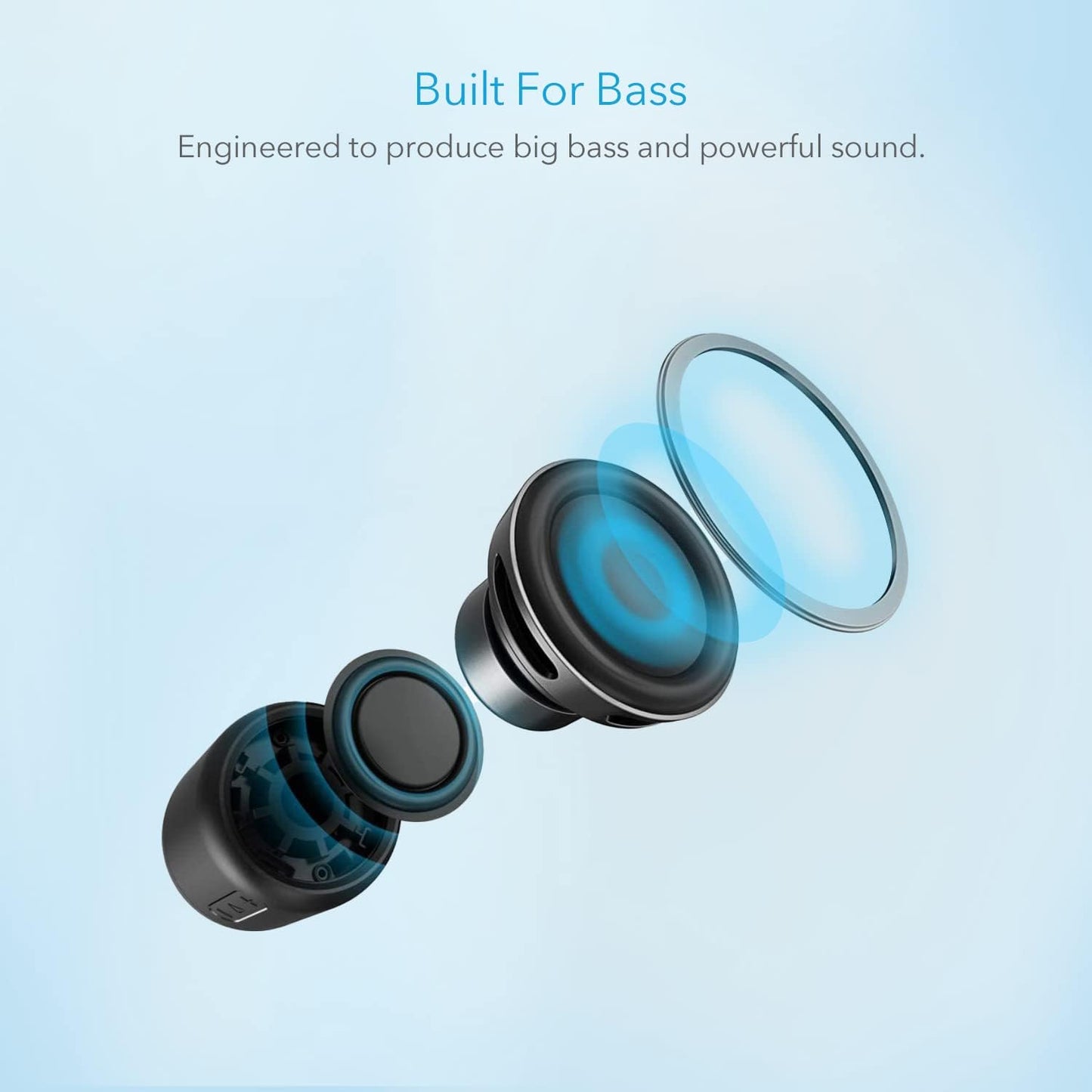 Anker Super-Portable Bluetooth Speaker Soundcore Mini with 15-Hour Playtime, Wireless Speaker with 66-Foot Bluetooth Range, Enhanced Bass, Noise Cancelling Microphone, For Outdoor, Travel, Home