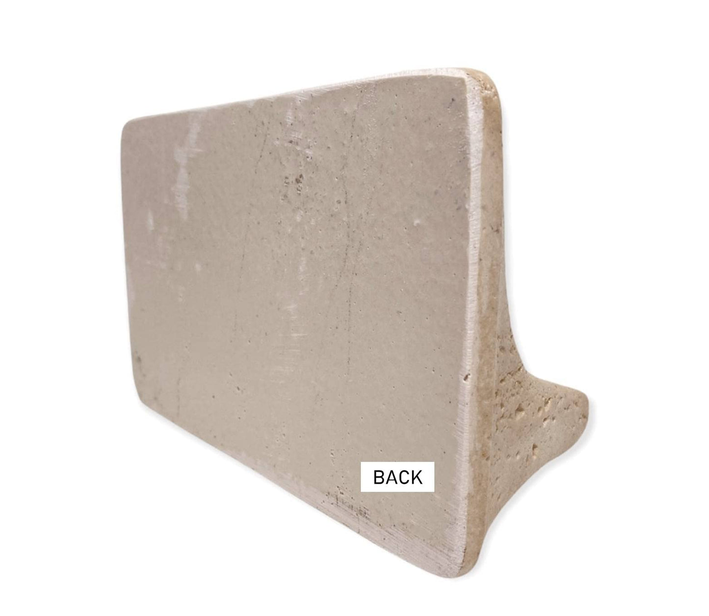 Tenedos Premium Light Travertine Resin Soap Dish Holder – 8.5" x 5" – Wall Mount for Bathroom, Fits Ceramic, Porcelain, Stone Surfaces – No Back Insert – (Light Yellow)