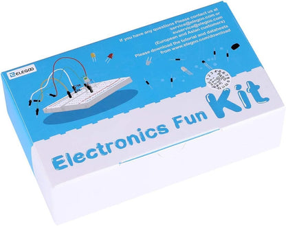 ELEGOO Electronic Fun Kit Breadboard Cable Resistor Capacitor LED Potentiometer for Electronic Learning Kit, compatible with Arduino UNO R3, MEGA, Raspberry Pi, Datasheet Available To Download
