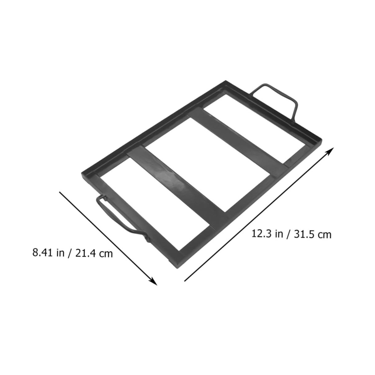 PRETYZOOM Black Enamel Salt Plate Rack for Barbecue Bbq Tool Stable Iron Grill Rack for Restaurant Home Kitchen Cooking Tray Compatible with Salt Block Slab Grilling