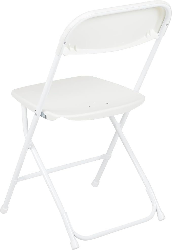 Flash Furniture Hercules Series Plastic Folding Chair - White - 20 Pack 650LB Weight Capacity Comfortable Event Chair-Lightweight Folding Chair