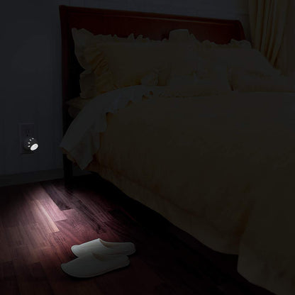 Emotionlite Plug-in Night Lights, Warm White LED Nightlight, 360° Rotation, Dusk to Dawn Sensor, Kids, Adult, Bedroom, Hallway, Bathroom,Kitchen, Stairways, Corridor, 6 Pack