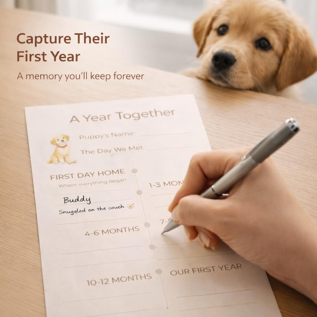 Nopikku Puppy Welcome Home Gift Box – New Puppy Gift Basket with Toys, Slow Feeder & Milestone Card, Perfect Puppy Starter Kit for New Dog Owners