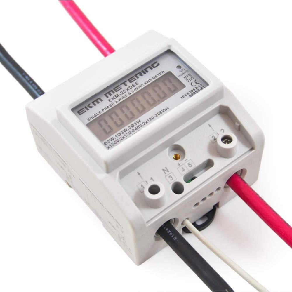 Electric kWh Meter and Indoor Enclosure Kit Bundle- 2/3-Wire, Single Phase, 120V up to 120/240V Pass-Through kWh Energy Meter with Professional, Custom-Designed Indoor Enclosure Cover Kit